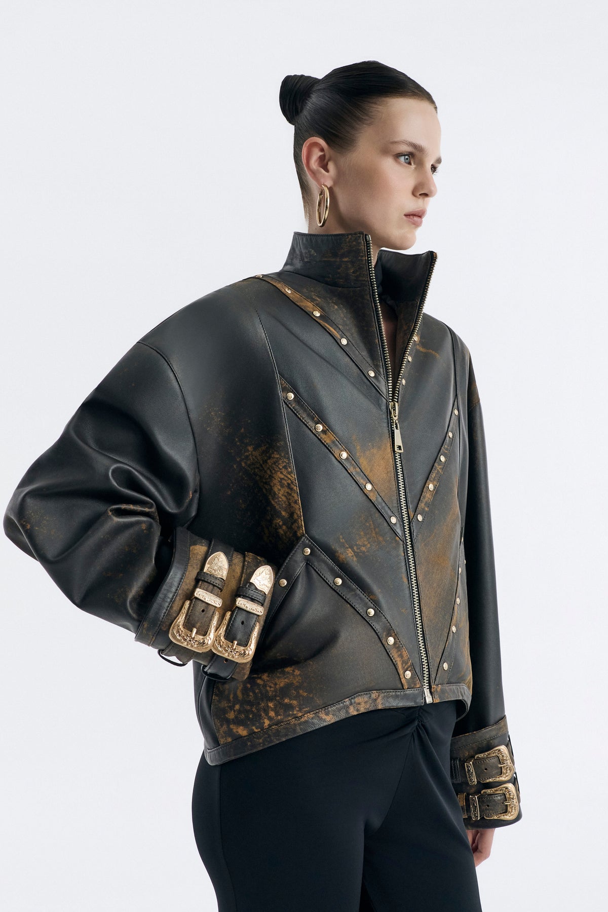 Align Studded Leather Jacket