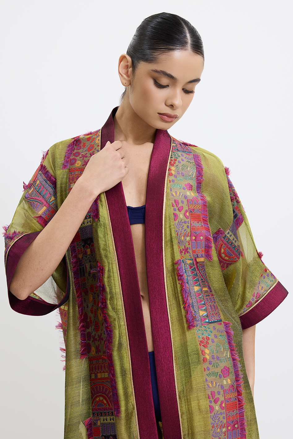 Yeşil Stravine Kimono