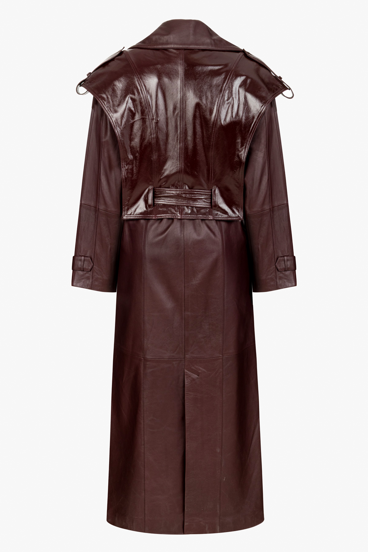 Arden Leather Trench with Arden Patent Leather vest