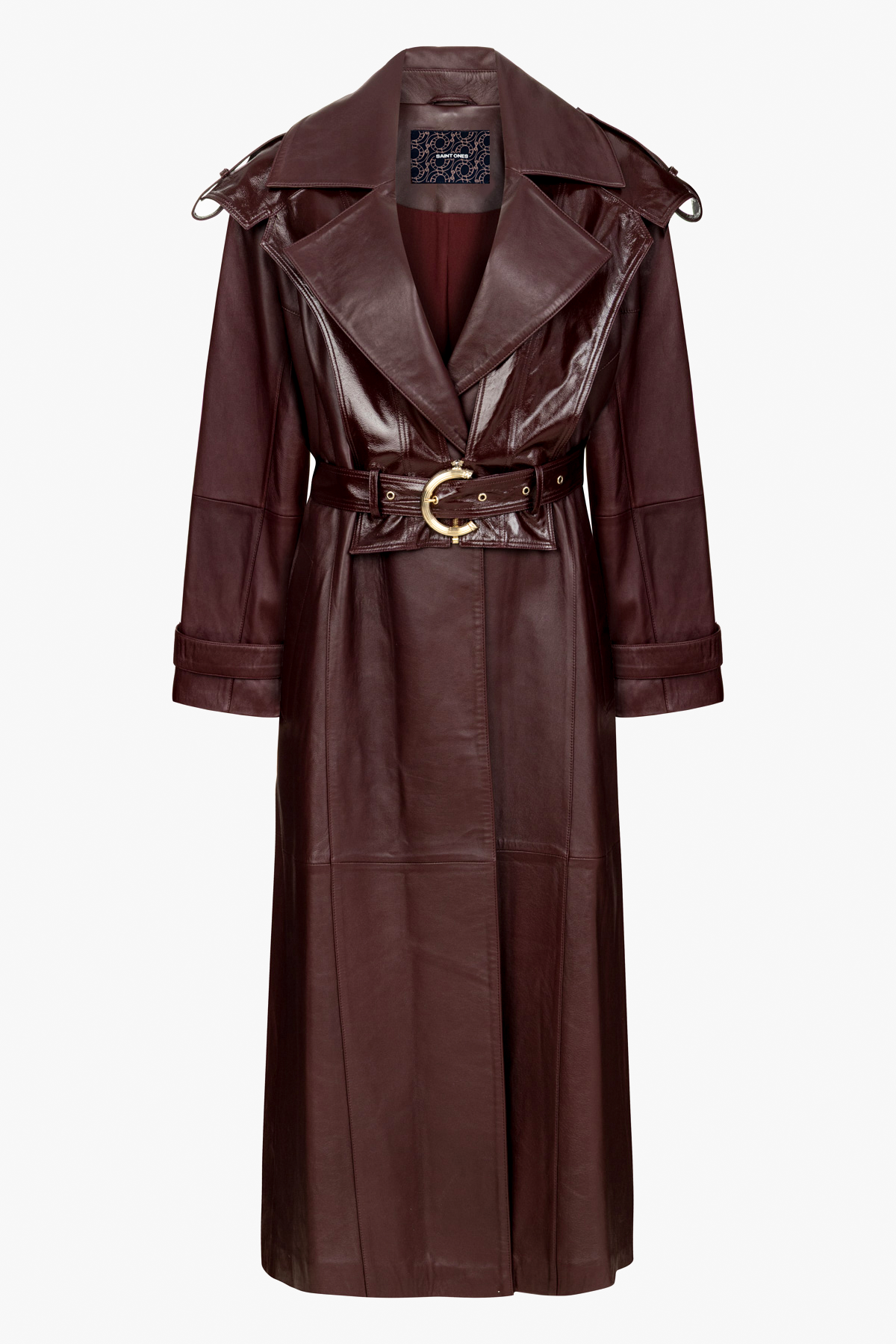 Arden Leather Trench with Arden Patent Leather vest
