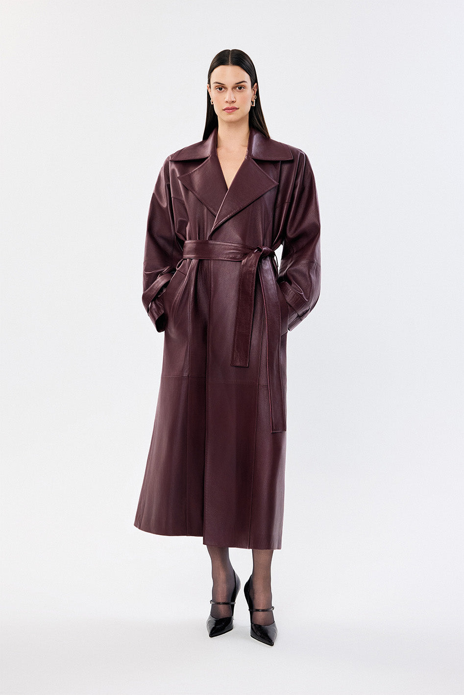 Arden Leather Trench
