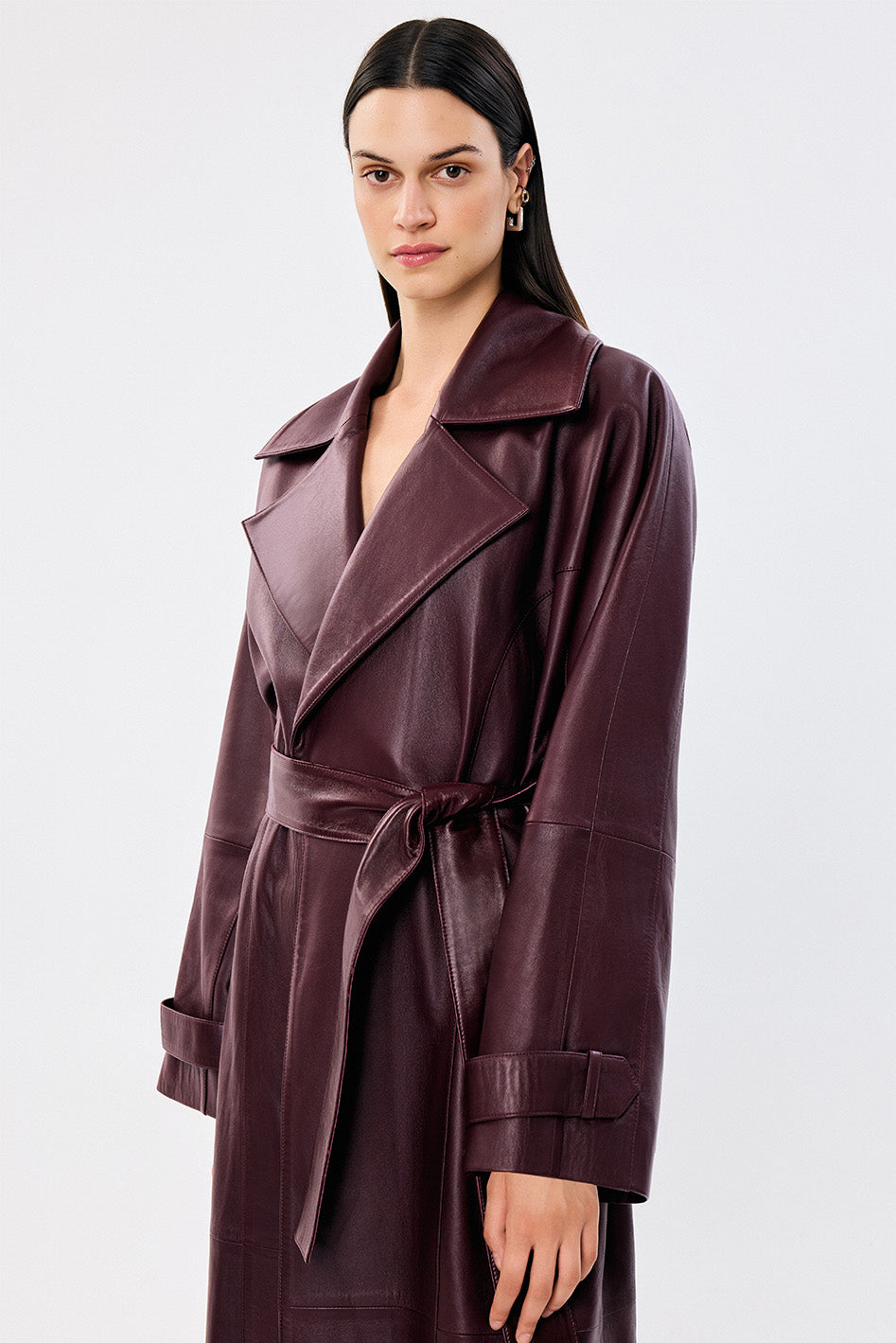 Arden Leather Trench
