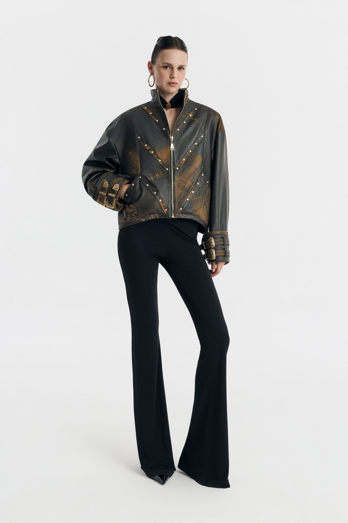 Align Studded Leather Jacket