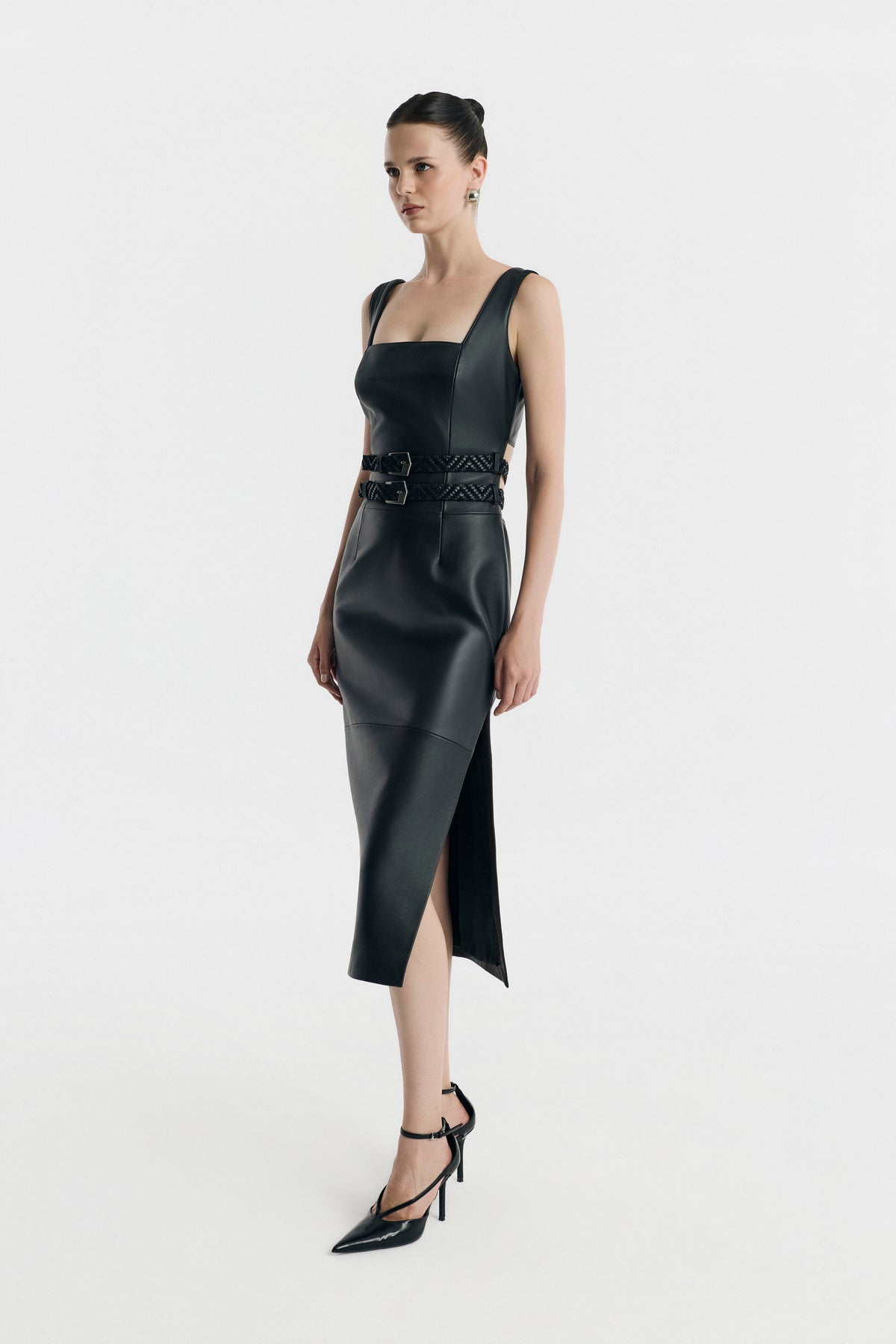 Stride Leather Dress